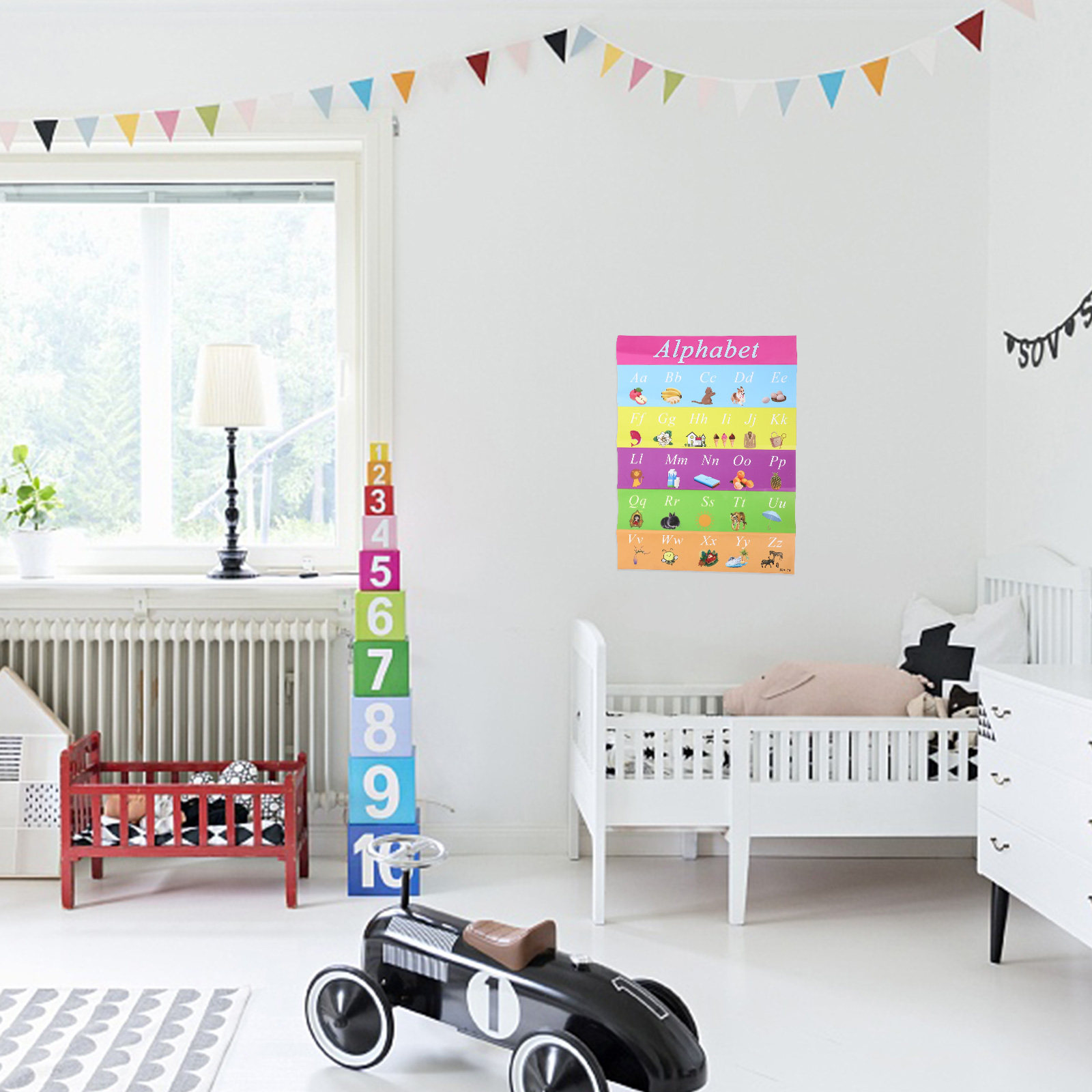 Kids Educational Posters - Early Education Poster 30x40cm Self-Adhesive Alphabet
