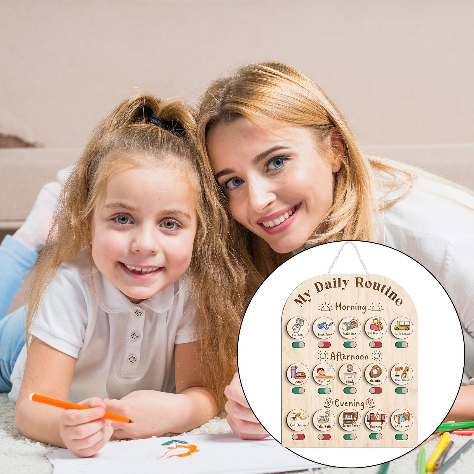 Routine Chart For Kids Wooden  - Kids Education Planner recension och pris