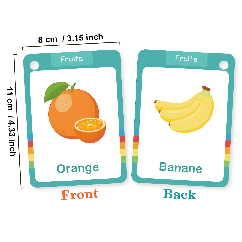 25Pcs Fruit & Vegetable French - Kids Educational Posters recension och pris
