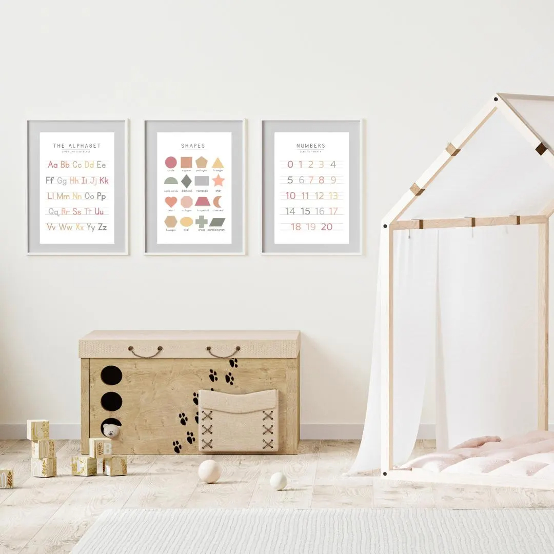 3pcs Gender-Neutral Alphabet a - Kids Educational Posters recension och pris