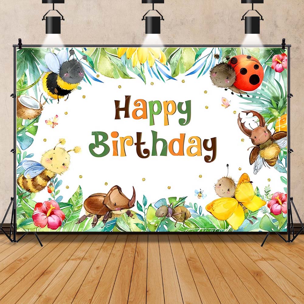 Cartoon Insect Party Early Edu - Background For Kids Education recension och pris