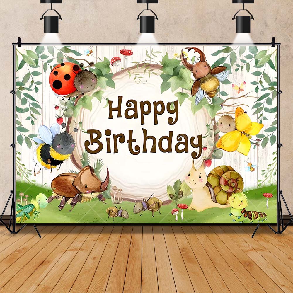 Cartoon Insect Party Early Edu - Background For Kids Education recension och pris