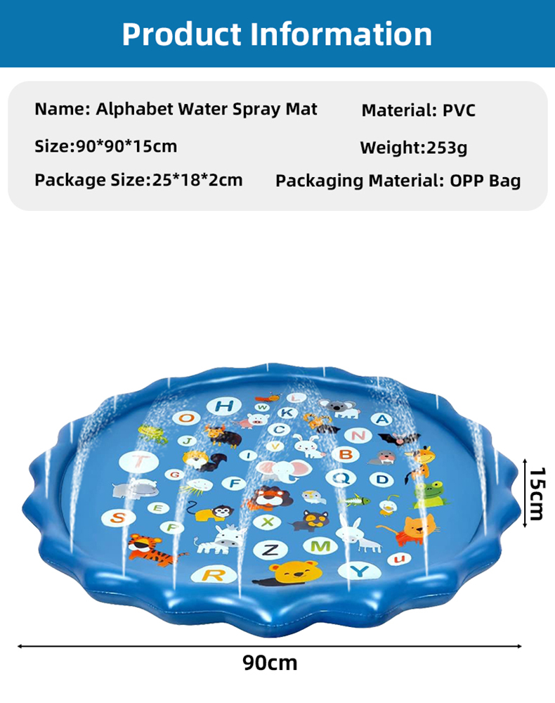 Alphabet Inflatable Water Spri - Kids Education Rug recension och pris