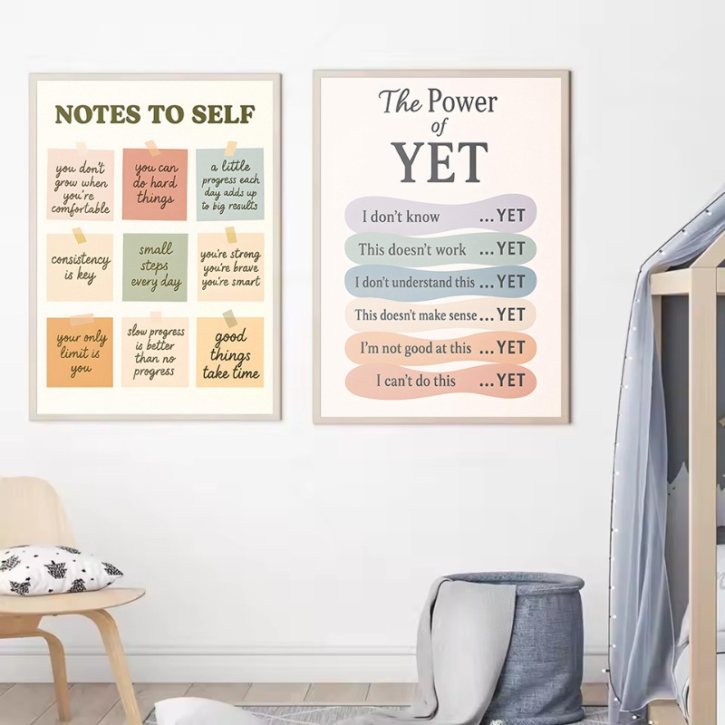 Notes To Self Growth Mindset M - Kids Educational Posters recension och pris