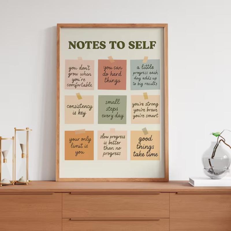 Notes To Self Growth Mindset M - Kids Educational Posters recension och pris